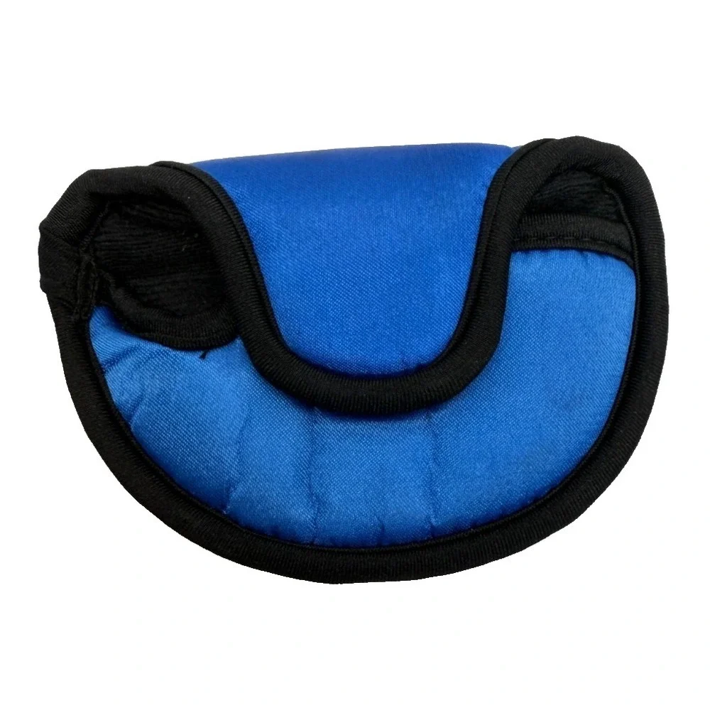 Finesse Mallet Putter Headcover Blue White Nylon Golf Club Protective Cover